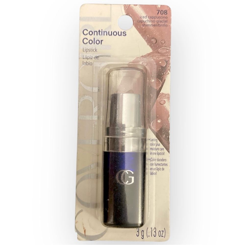 (1) NEW Sealed Covergirl Continuous Color Lipstick 708 Iced Cappuccino Shimmer
